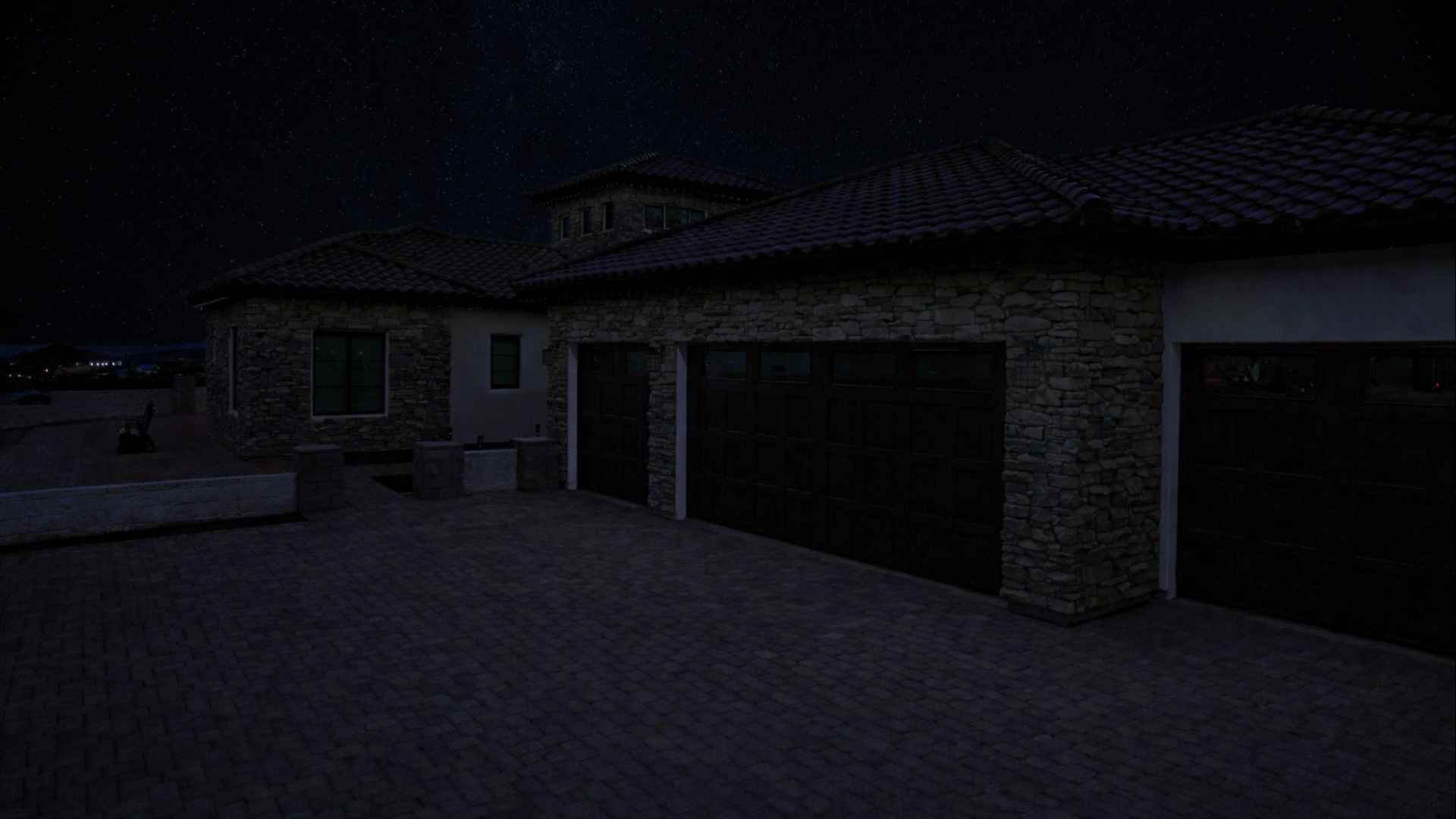 East Valley home with trim lighting during the day